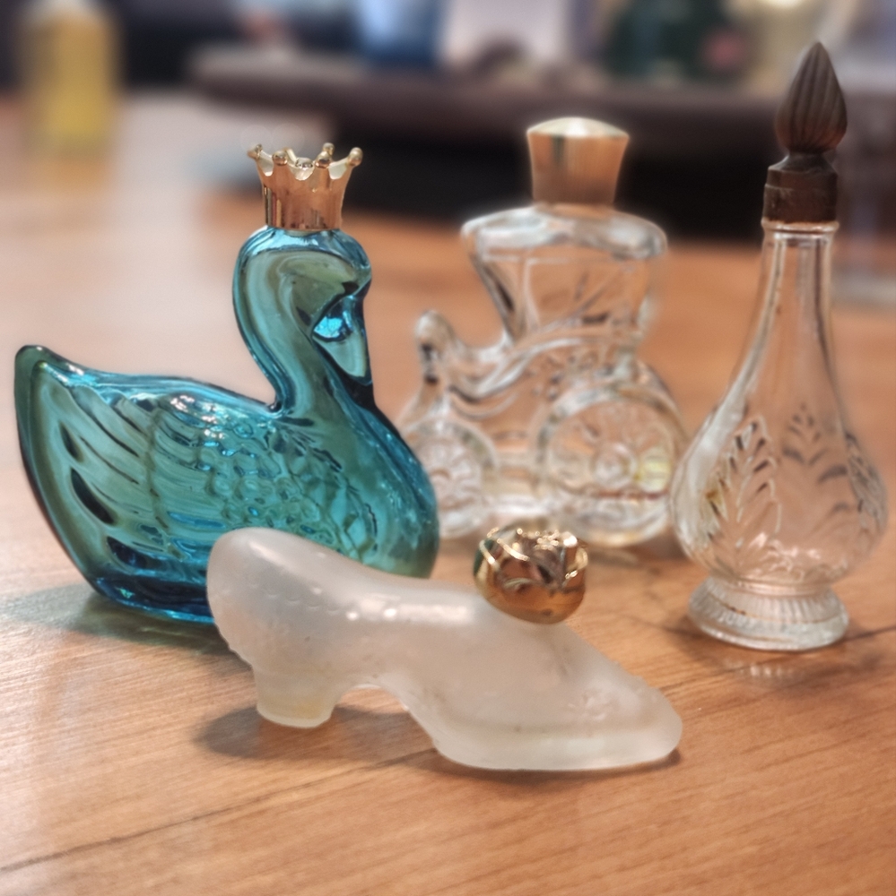 Vintage Avon Lot of Four Empty Mini Fairytale Perfume Decanters